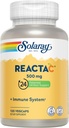 SOLARAY Reacta-C with 500mg Vitamin C, 200mg Bioflavonoid Concentrate, Immune System Defense Vitamins, Patented 24 Hour Immunity Booster Support Supplement, Vegan, 120 Capsules, 120 Servings.