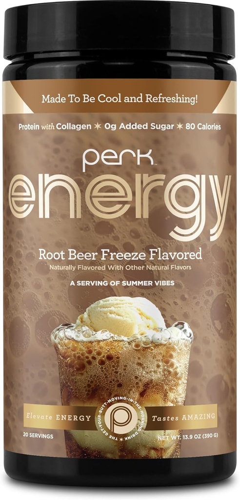 Perk Energy Original Root Beer Freeze Ochutené (20 Servings) - bezlepok, bez sóje a bez arašidov