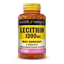 MASON NATURAL Lecithin 1200 mg - Zdravý kardiovaskulárny systém, podporuje zdravie pečene a reprodukcie, 100 Softgels