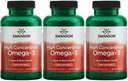 Swanson High Concentration Omega-3 Fish Oil - Essential Mastné kyseliny - (120 Softgels, 680mg Každý) 3 balenie