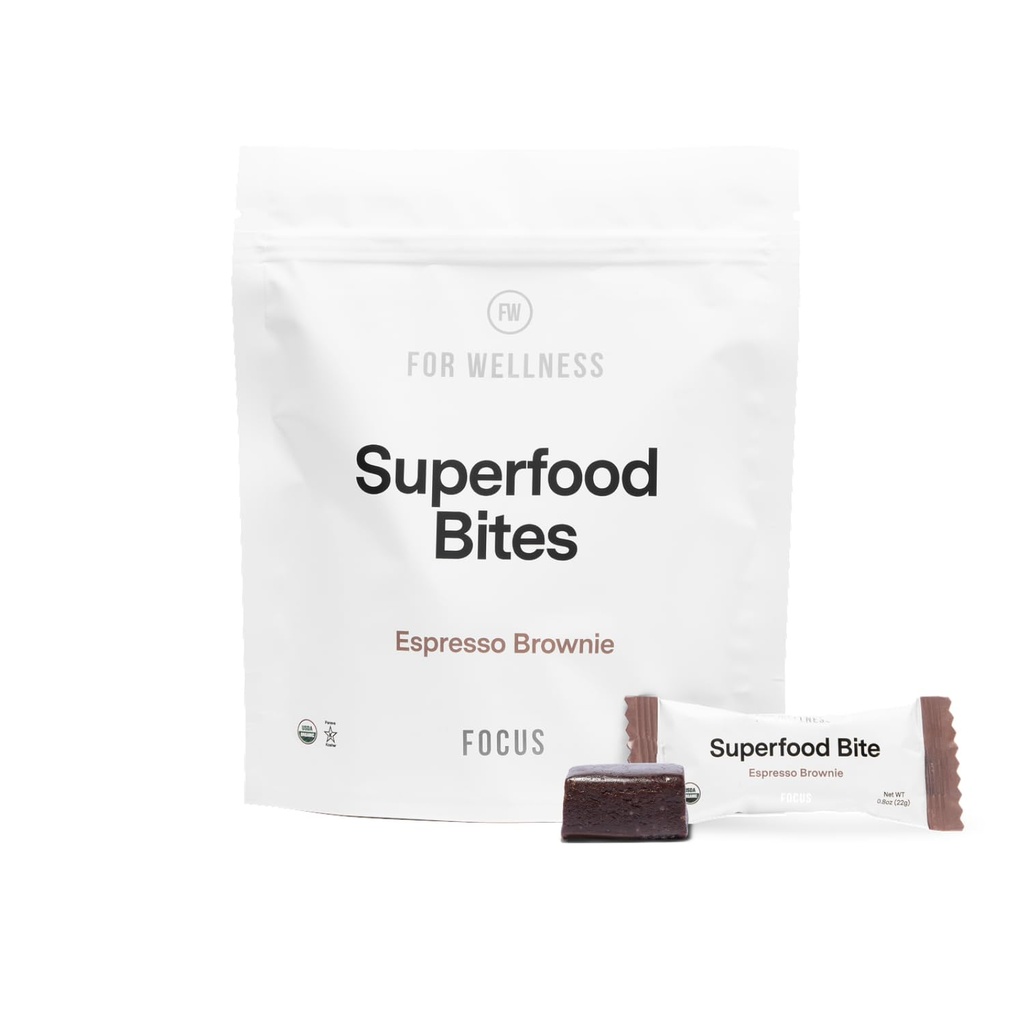 Pre wellness Superfood Focus Bites (20 gróf), Cocoa Espresso Brownie