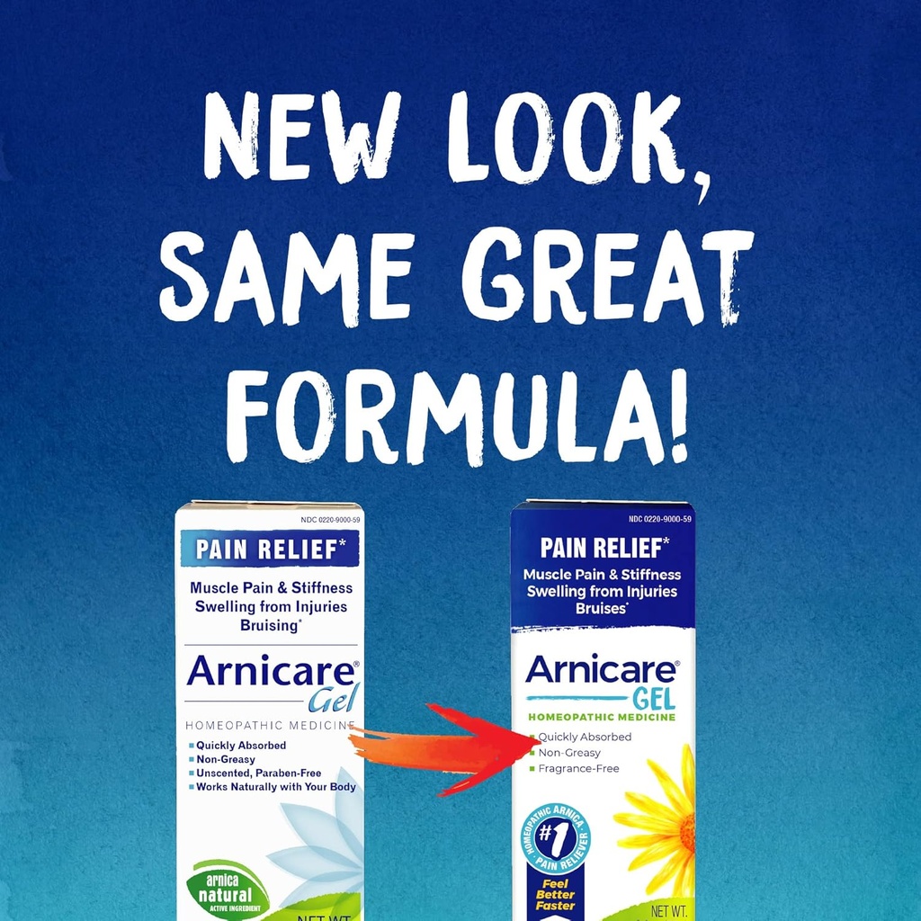 Boiron Arnicare Gél na upokojujúcu úľavu od bolesti kĺbov, svalovej bolesti, svalovej bolesti a opuchu z Bruises alebo zranení - non-Greasy a Fragrance-Free - 2,6 oz (Pack of 2)