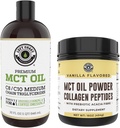 Ľavé pobrežie Výkon 32oz Premium MCT Olej a 16oz Vanilla MCT + Kolagén Prášok