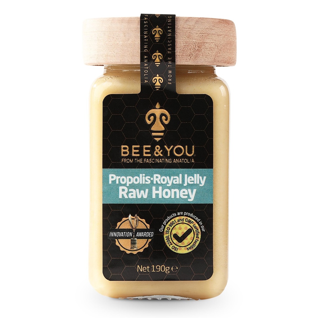 Včela a vy kráľovský želé surové med, Propolis extrakt, 100% prírodné superpotraviny, Ultra Pure, Imunitná podpora doplnok, Antioxidanty, Keto, Paleo, Gluten-free, 6.7 oz
