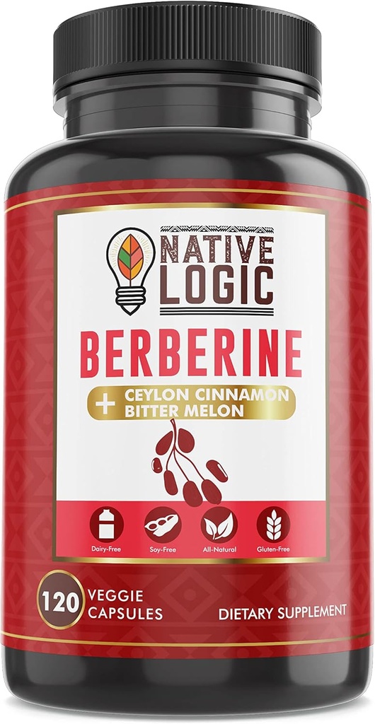 Berberine HCL 1200mg s Ceylon škoricou, horké Melon, a zelený čaj extrakt 
