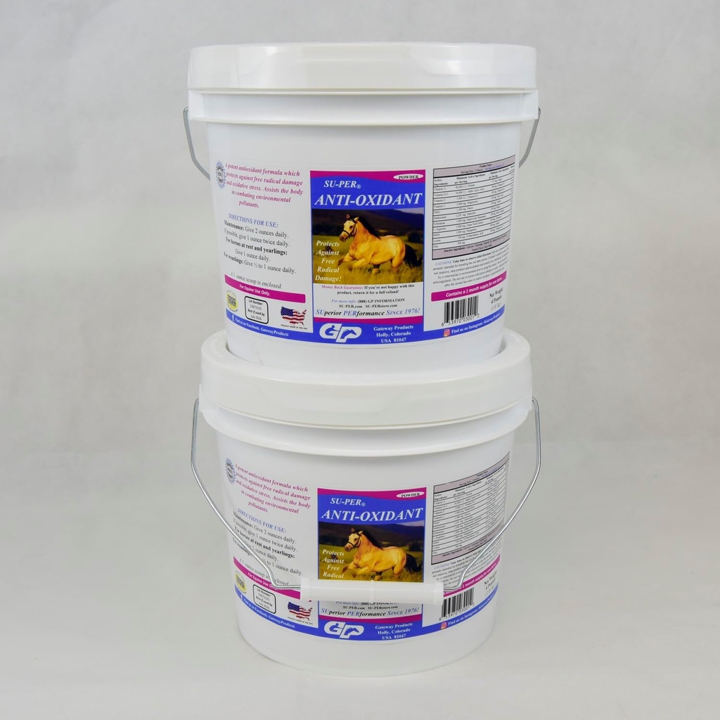 SU-PER Anti-Oxidant Supplement for Horses - Equine Selenium Vitamíny a Essential Antioxidant Support - 4 libry, (2 balenia)