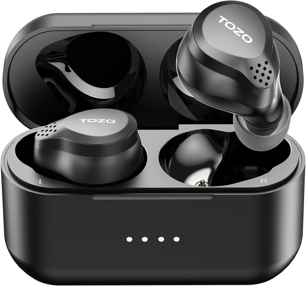 TOZO New NC7 All-Function Hybrid Active Noise Cancelling Wireless Earbuds, Bluetooth 5.3 Headphones with Ultra Long 72H Playtime, in-Ear Detection, App Customization, Immersive Sound Deep Bass Headset