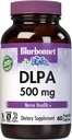 Bluebonnet Nutrition DLPA (DL-Fenylalanín) 500mg, Free-Form Amino Acid, for Nervisive System Support, Soy-Free, Gluten-Free, Non-GMO, Kosher, Vegan, 60 Rastlinné kapsuly