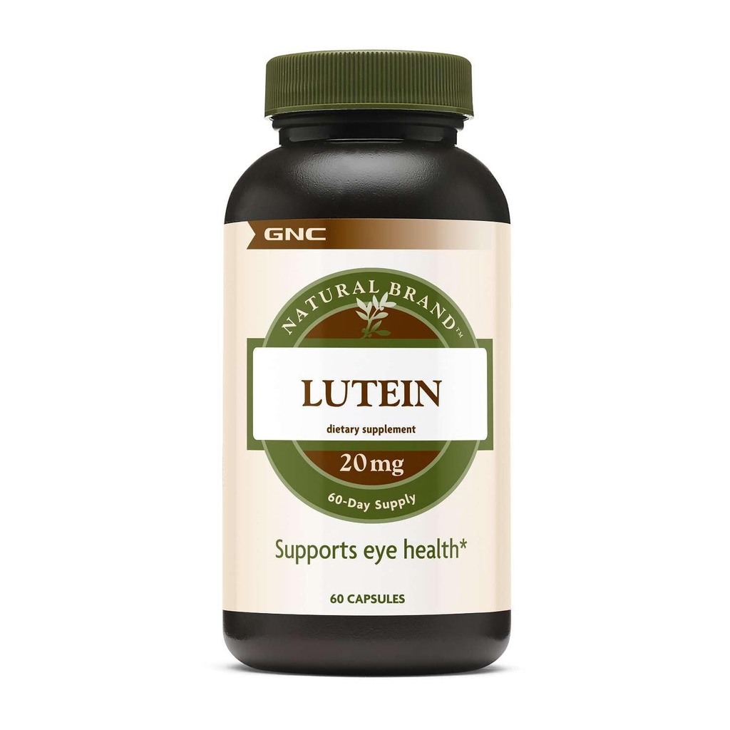 GNC Natural Brand Lutein 20mg, podporuje zdravie očí, 60 kapsúl