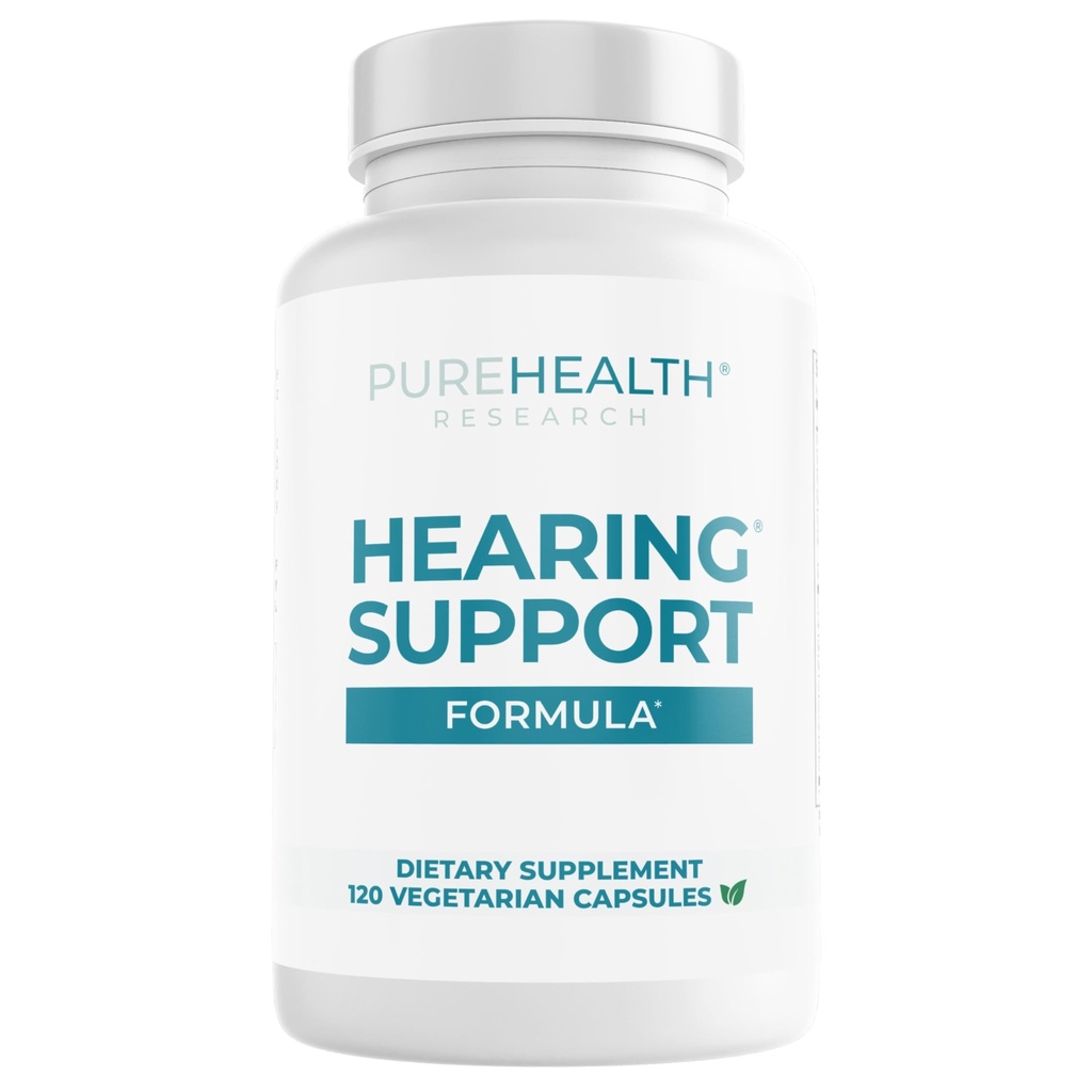 PUREHEALTH výskum podpora sluchu Formula - Tinitus doplnok s flavonoidy a sluchu vitamíny na pomoc ticho hluk, bezpečne a prirodzene - Ušný tinitus úľava pre zvonenie ucha, 1 fľaša
