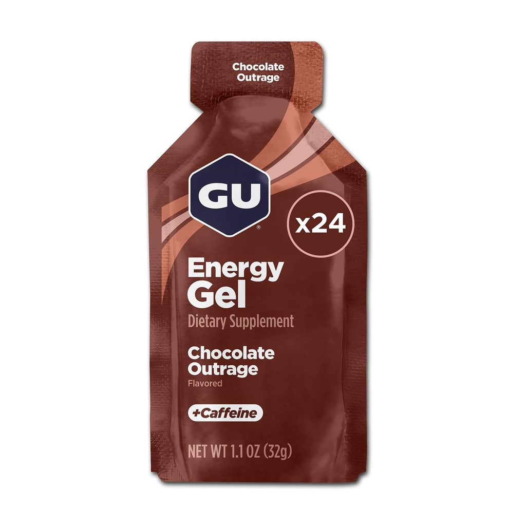 GU Energy Original Sports Nutrition Energy Gel, Čokoládové pobúrenie, 24 gróf Box