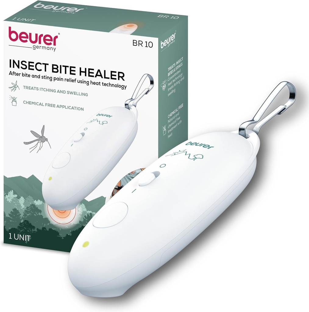 Beurer BR10 Insect Bite liečiteľ s klipom, Prenosné svrbenie a opuch Relief pre non-Toxic liečba komárov a iné spoločné hmyzu Bites, vonkajšie nevyhnutné
