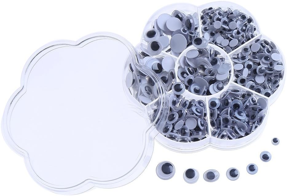 Decora 800 kusy Wiggle Googly Eyes with Self-Adhesive DIY Scrapbooking Remeslá Toy Príslušenstvo (Asrôzne veľkosti)