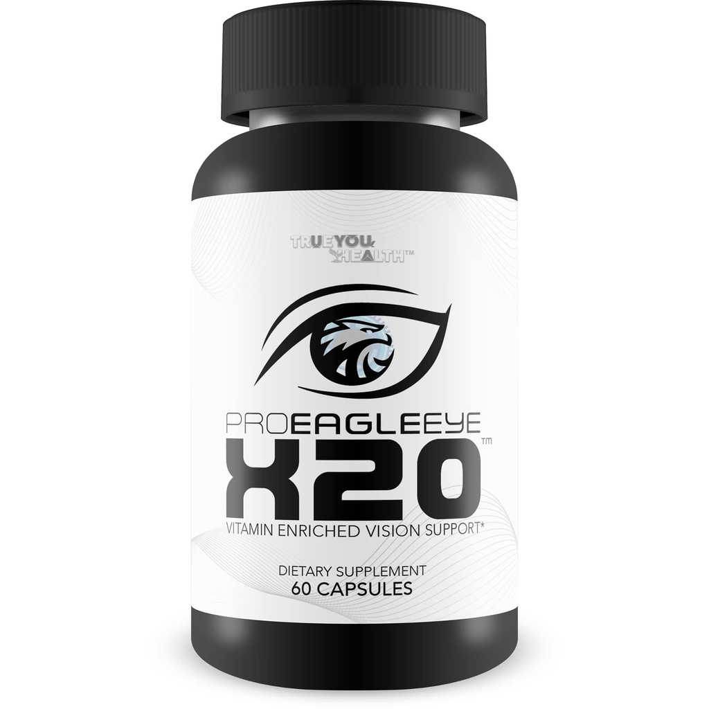 Pro EagleEye x20 - Podpora videnia obohateného vitamínom - Doplnok multivitamínovej a minerálnej vízie - Pomoc Očný zrak a zdravie očí - Pro Eagle Eye X20 Vitamíny na posilnenie zraku - Detaily pomoci