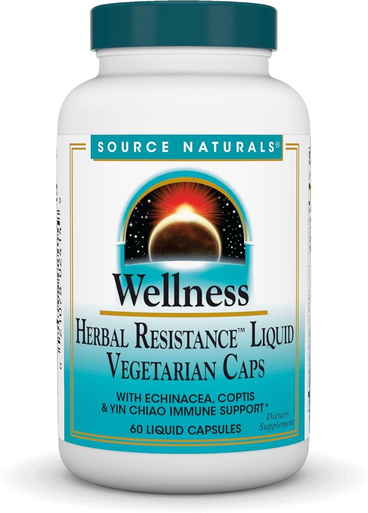 Zdroj Naturals Wellness Bylinná rezistencia, Echinacea, Coptis & Yin Chiao Immune Support *- 60 Kapsule