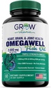 rast vitamín Triple sila Omega 3 rybí olej, 800 mg EPA 600 DHA doplnok pre srdce, mozog a imunitnú podporu, Absorbable Triple sila, Udržateľne Zdroj - Mini Softgels - 30 Day Supply