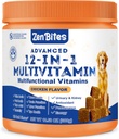 12 v-1 Pes vitamíny a probiotiká 120 mäkké žuvačky - Organic Multivitamín s glukozamínom pre psy - Spoločná podpora doplnkov pre psy všetkých vekových kategórií,Veľkosti, & Plemeno,Podpora kože,Srdce,Imunita