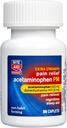 Rite Aid Extra Strength PM Pain Relief Caplets, 500mg Acetaminophen / 25mg Diphenhydramine - 50 Gróf 