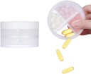 2 Layers Pill Case, KIGI Daily Pill Organizátor s 8 oddeleniami 1 deň 4 Times Portable Pill Box Vitamín Organizátor pre cestovanie [Clear 3.1-2inch]