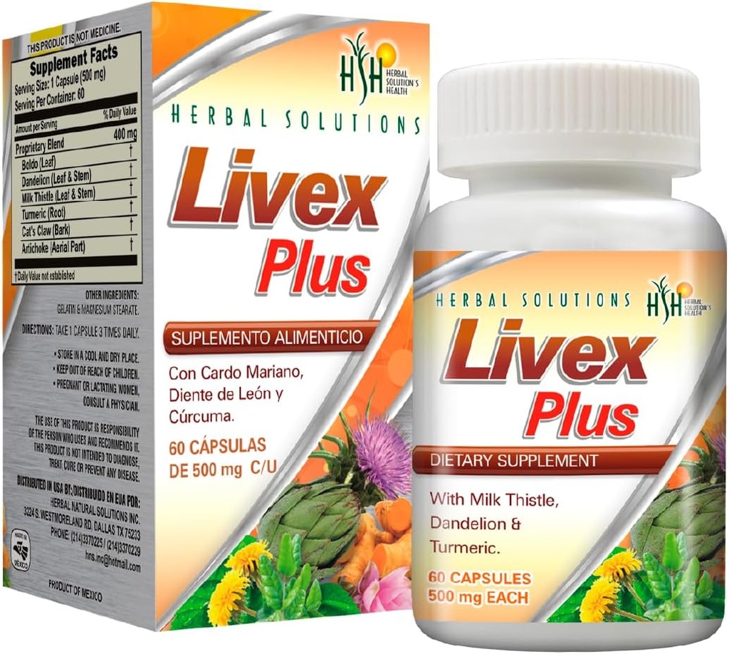 Bylinné roztoky Livex Plus Natural Supplement for Liver cledge. Pomáha zlepšiť pečeň Detox a tráviace zdravie.