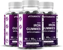 Vitamatické železo 65 mg Gumies Supplement for Women & Men - 60 Vegan Gummies - Veľké ochutnávanie železnatých vitamínov s vitamínom C (3)