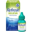 Refresh Relieva Lubricant Eye Drops, 0.33 Fl Oz Sterilný, Balenie môže Vary