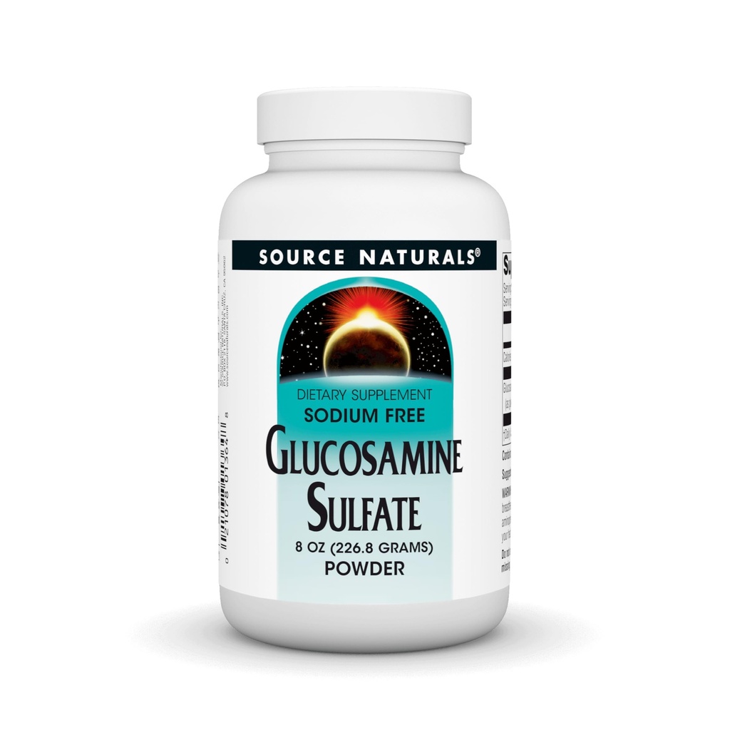 Zdroj Naturals Glukosamine Sulfate, prášok bez obsahu sodíka na podporu kĺbov - 8 oz prášok