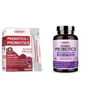 ZEBORA Probiotiká pre ženy 100-biliónové CFU s prebiotikami, D-manóza a brusnica pre trávivé, imunitné, Feminine UT Health Support, Ultimate Probiotic Women's Care, Soy & Gluten Free, 45 paketov