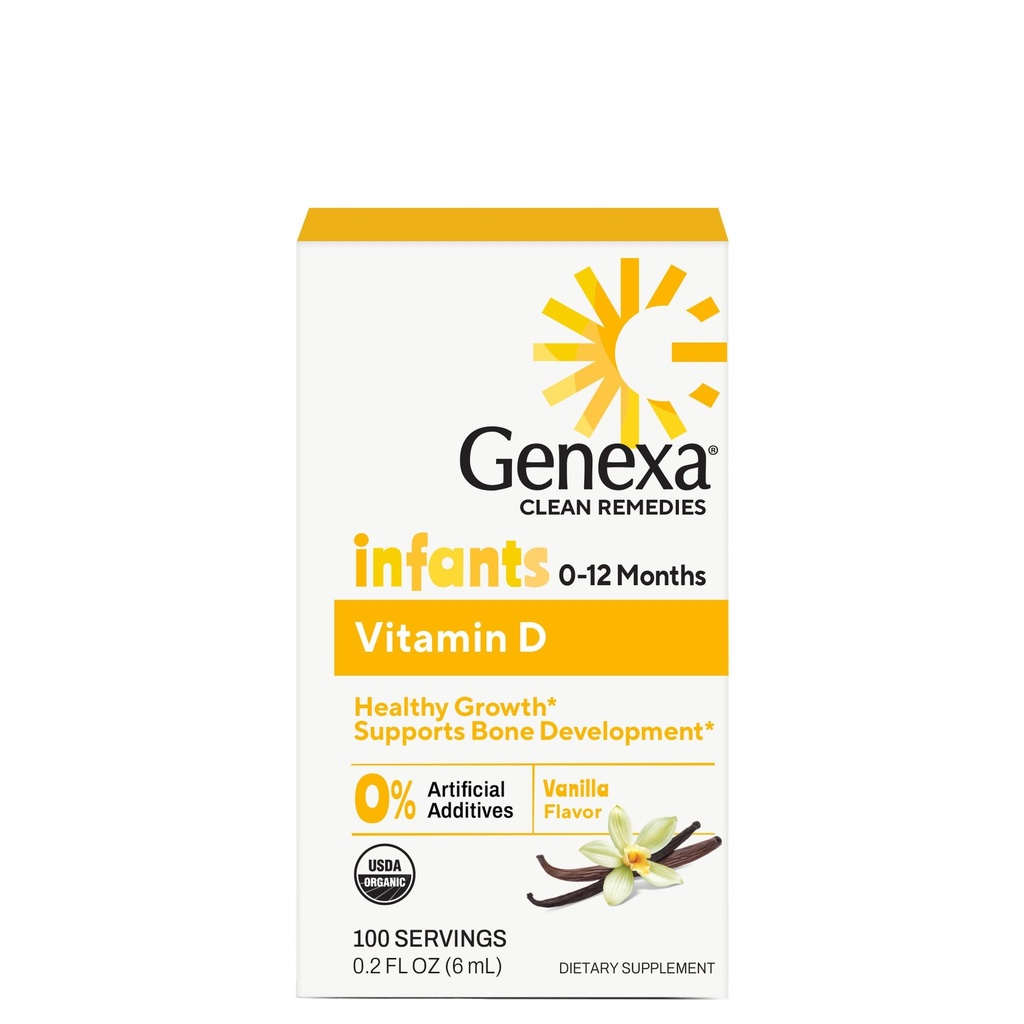 Genexa Dojčatá Vitamín D Tekuté kvapky pre novorodenca, Baby & Batoľa 