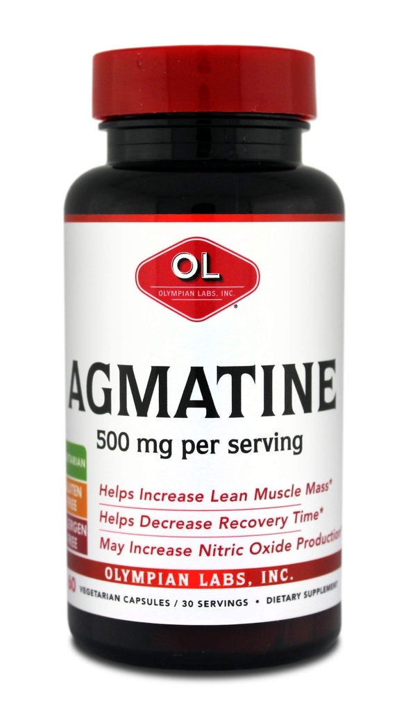 Olympian Labs Agmatine 500 mg per Serving, 60 Vegetariánskych kapsúl