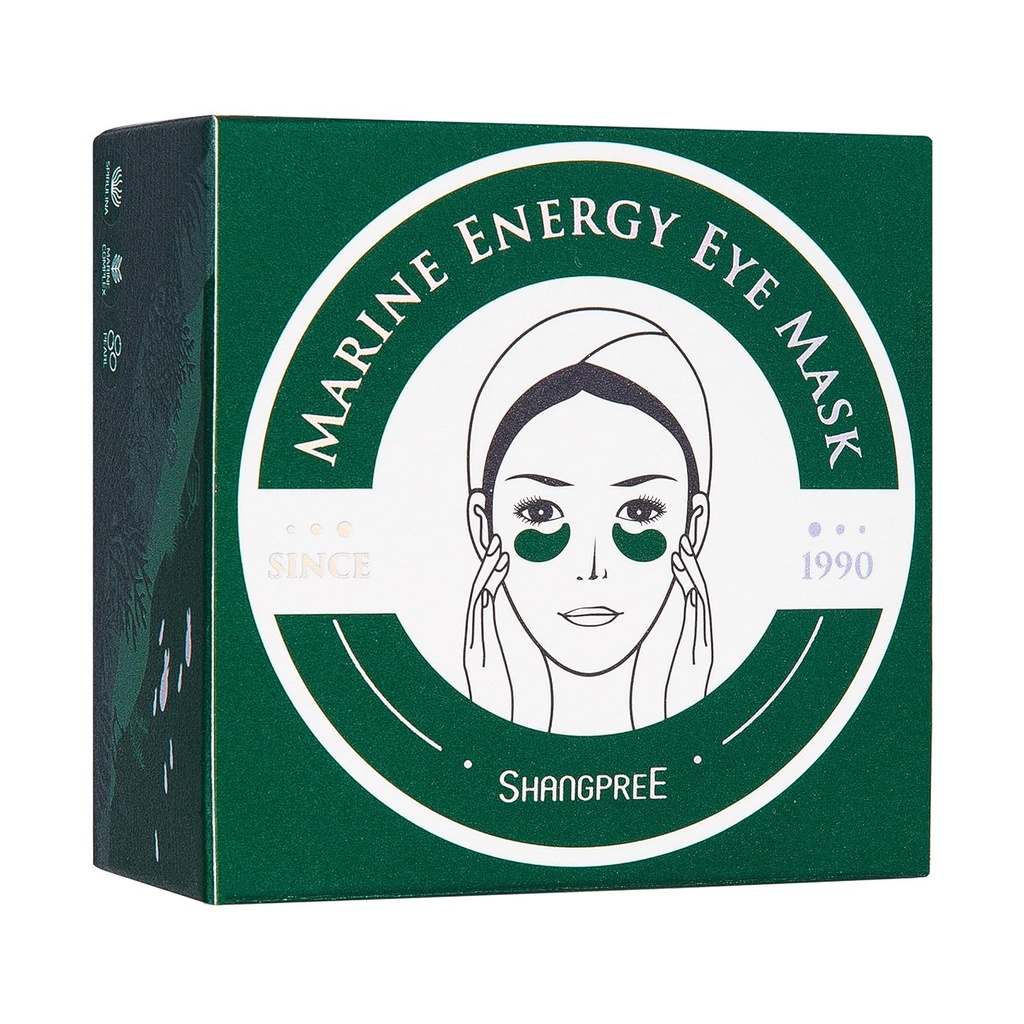 Očná maska SHANGPREE (30 párov60 masiek), pod očnými náplasťami, Premium kórejská starostlivosť o pleť (Marine Energy)