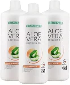 LR Lifetakt Aloe Vera Pitting Gel Peach Chuť Zdravá starostlivosť Muži Pit každý deň Prírodná liečba Sada 3-1000 ml./33.3 fl.oz