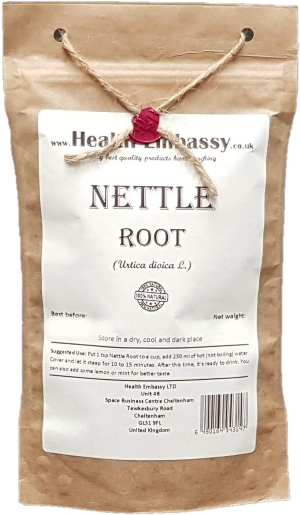 Zdravie Veľvyslanectvo Nettle Root (Urtica dioica) 100% Prírodné (50g)