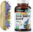BIO KRAUTER Dan Shen Root Capsules - 1200 mg Sila - 100 červených sage Caps - Antioxidant Zdroj - Salvia Miltiorrhiza Root - Vegan
