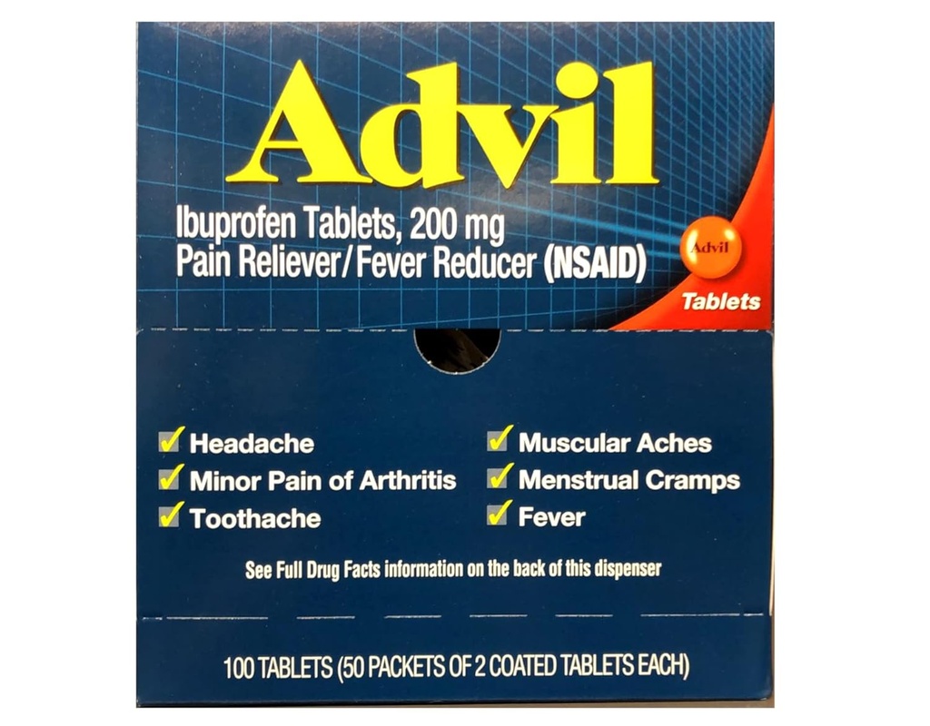 Advil Bolesť Reliever / Fever Redukcia Obalená tableta Doplniť