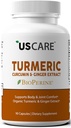 USCare Turmeric Curcumin s zázvorom & 95% Curcuminoids & BioPerine