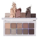 BINGBRUSH 10 Farby Tmavohnedý šedý očný tieň Paleta, High Pigmented Matte Shimmer Eyeshadow, Prírodné neutrálne Shiny Eyeshadow Ultimate Make-up Paleta, vibrujúce tvoria Palety Kit
