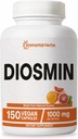 Pure Diosmin 1000mg Complex Formula, 150 Capsules, Citrus Bioflavonoids Rich Fruit Extract, 100% Vegetarian, Non-GMO & Gluten Free Diosmin Supplement