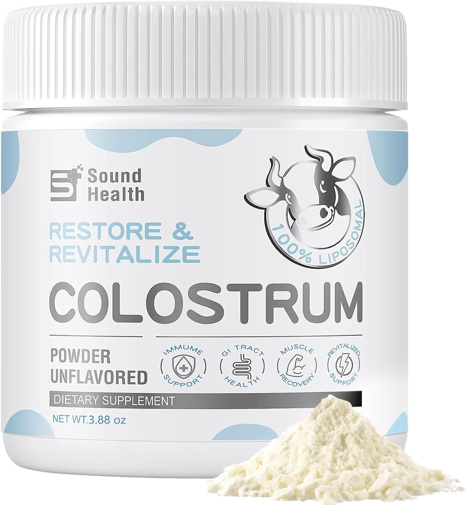 Colostrum Supplement Powder for Humans - Organic Bovine Colostrum Supplement for Gut Health, and Immune Support - Unflaved (73 Servings)