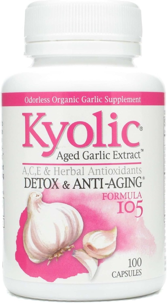 Kyolický vzorec 105 extrakt z cesnaku w/VIT A a E 100 kapsúl selénu