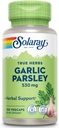 SOLARAY Garlic Bulb & Parsley Leaf 530mg | Healthy Cardiovascular and Immune System Function Support | Non-GMO, Vegan & Lab Verified | 100 VegCaps