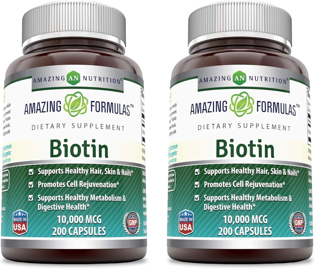 Amazing Formules Biotin 10000 mcg Veggie Capsules 