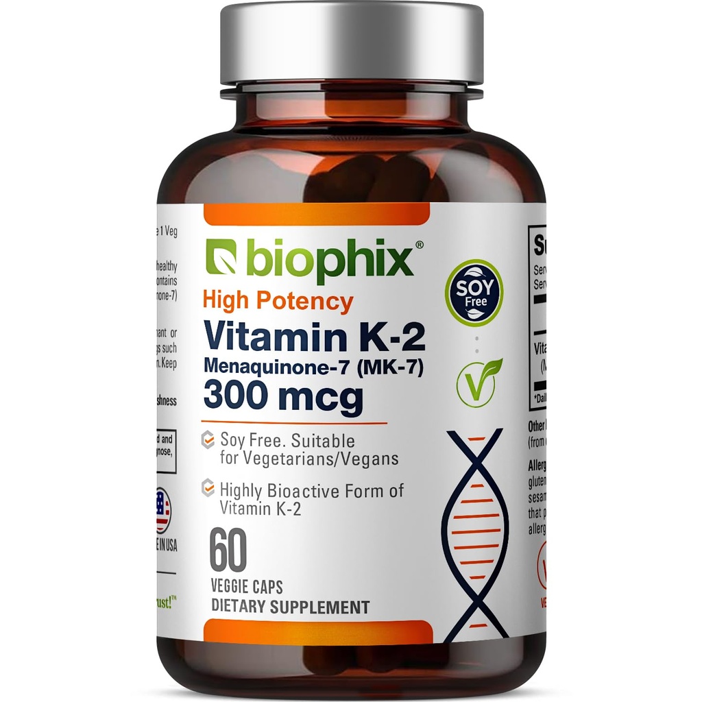 biofilx vitamín K2 MK-7 300mcg, 60 Vegan kapsuly 