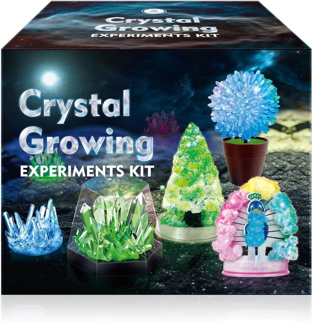 UNGLINGA Crystal Growing Experiment Science Kits for Kids, S.T.E.M. Projects Learning Educational Hračky Darčeky Idea pre chlapcov dievčatá, rast 5 vibrujúce kryštály výrobu Kit