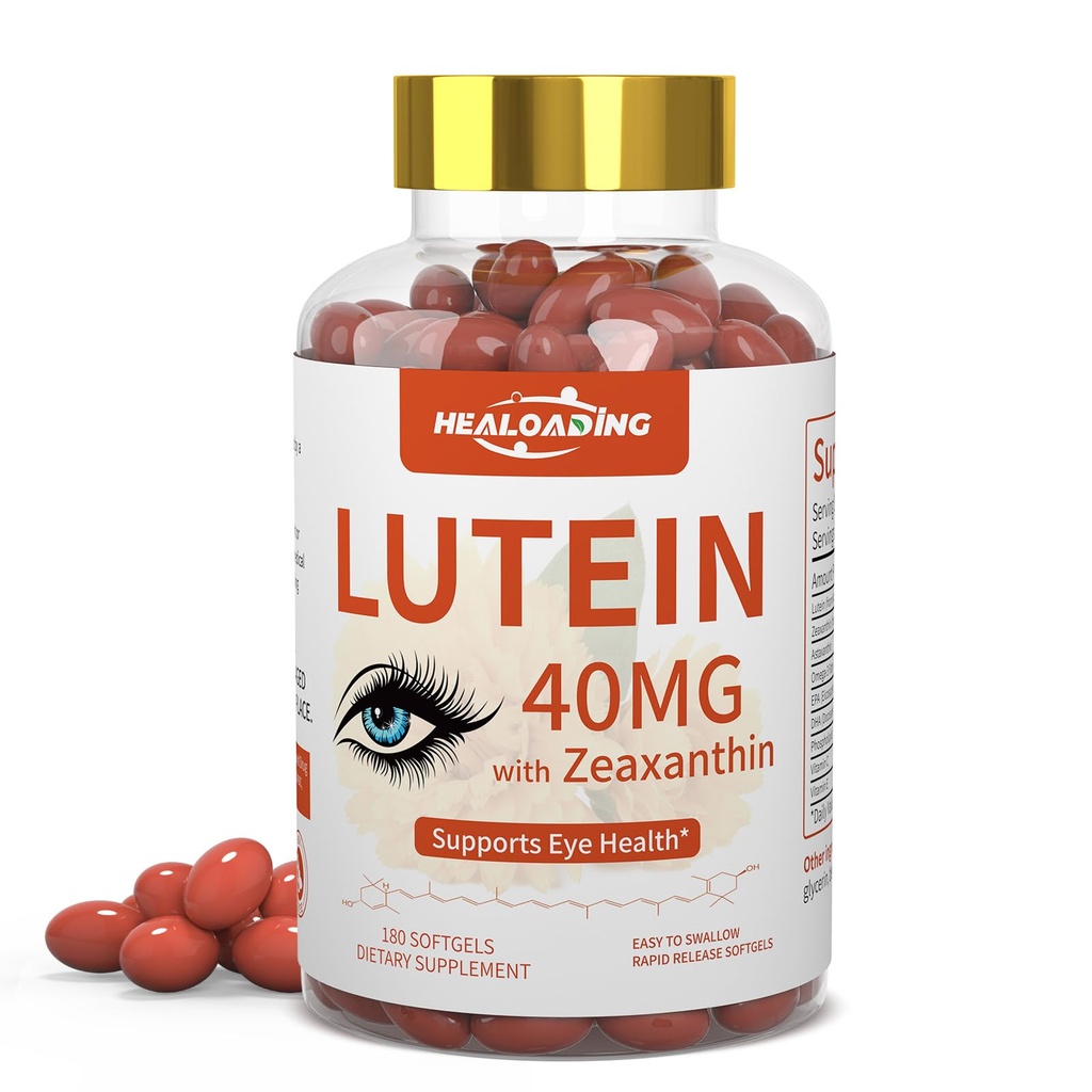 Luteín a zeaxantín Supplement Softgels: Očné vitamíny a doplnky s vitamínmi C, E, Omega 3, luteín a zeaxantín pre zlepšenie zraku a uľavenie od únavy očí