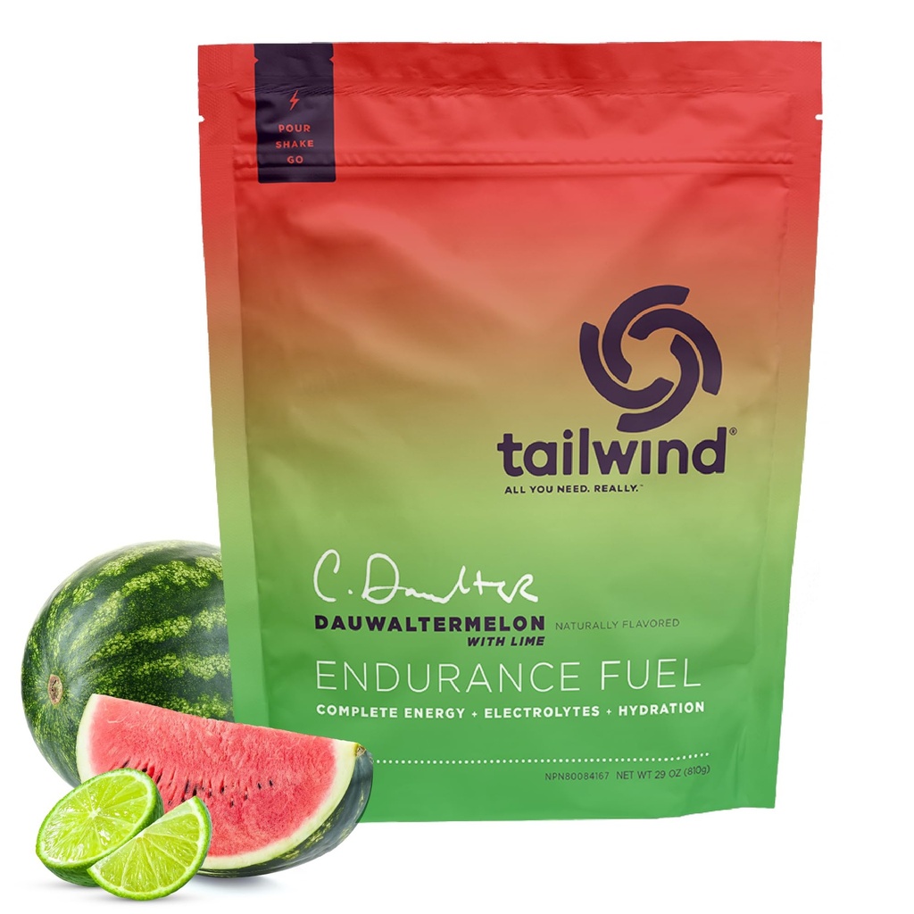 Tailwind Nutrition Endurance Fuel, Carbohydrát a Electrolyte Sports Drink Mix Powder, Gluten-Free, Vegan, Dauwaltermelon, 30 Servings