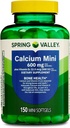 Vápnik doplnok s vitamínom D3-600mg vápnika pre zdravie kostí, 150 Mini Softgels, Esenciálny vápnik a vitamín D3 podpora
