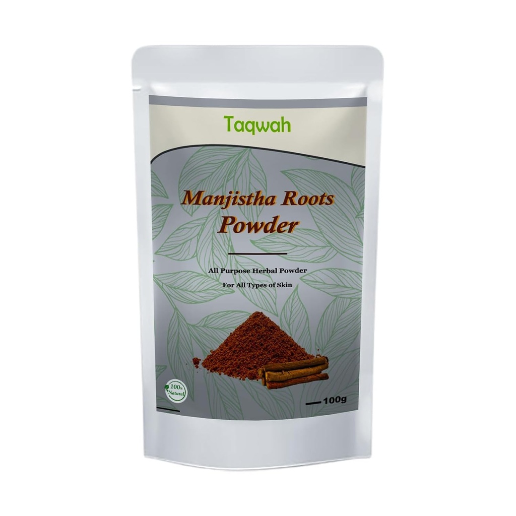 Manjistha Powder- Rubia Cordifolia pre tvár, vlasy, & starostlivosť o pleť 