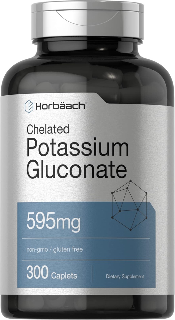 Horbäach Supplement Glukonát draselný 595 mg 300 Caplets