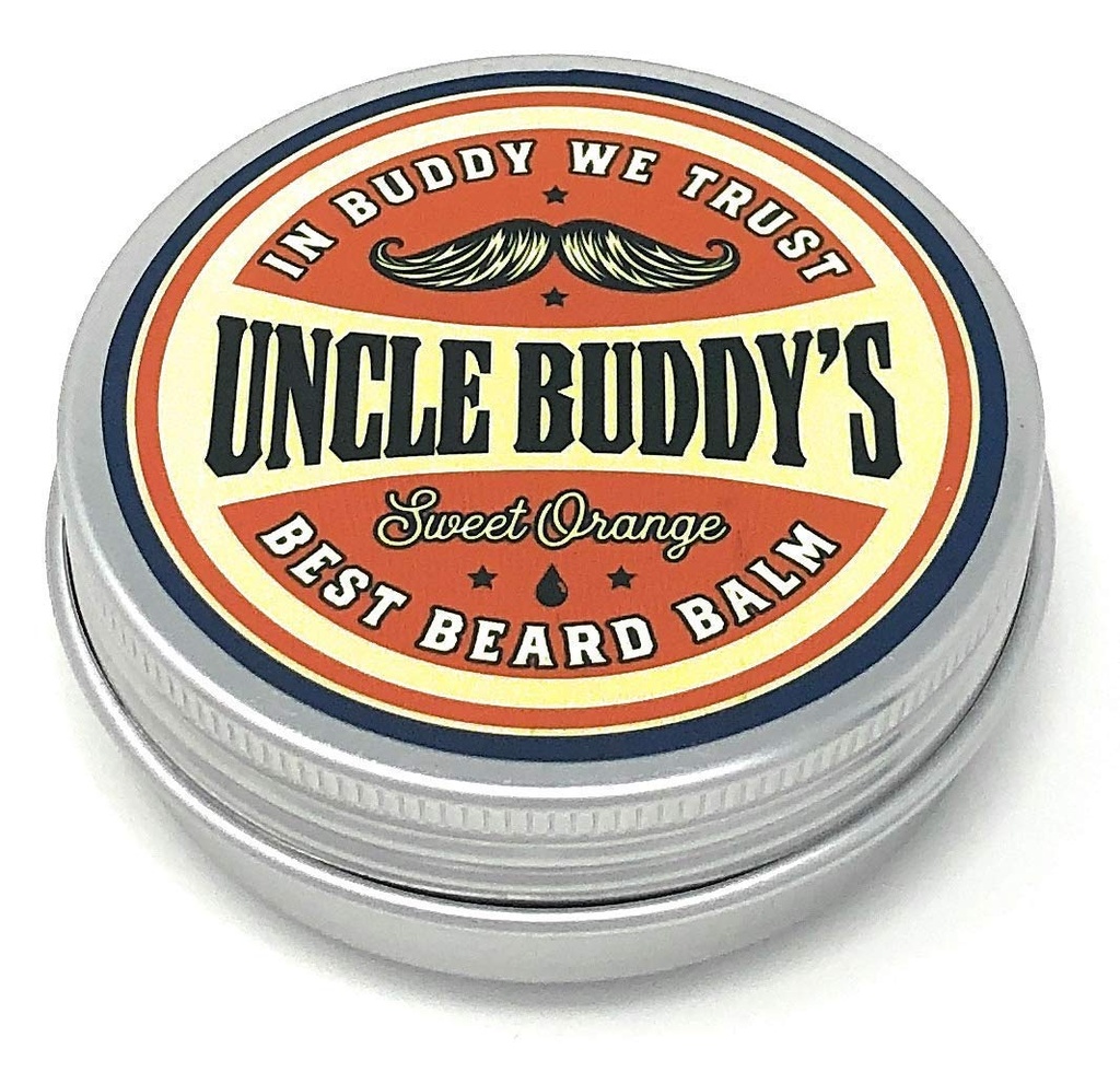 Strýko Buddy je najlepší sladký oranžový medvedík Balm Leave-In kondicionér pre kontrolu a štýl, podporuje brada rast a zdravie, 2 oz